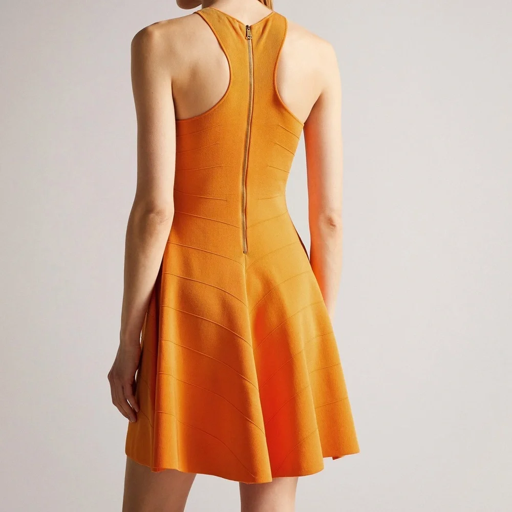 New Ted Baker London Salny Knit circle skirt mini Dress - Picture 5 of 14